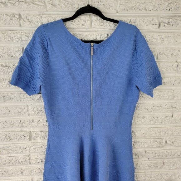 Belle Bagley Mischka Women Dress Extra Large XL Fit Flare Casual Blue BLU10E - Picture 7 of 10